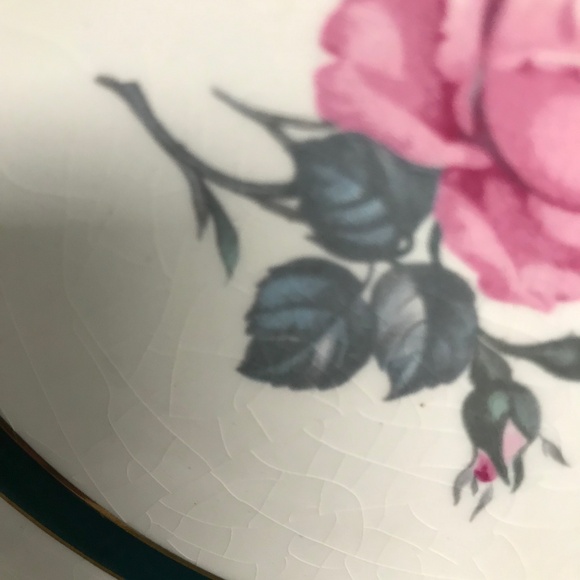 Vintage Burleigh Ware Burgess & Leigh China Burslem England Morning Rose Plate - Picture 4 of 6